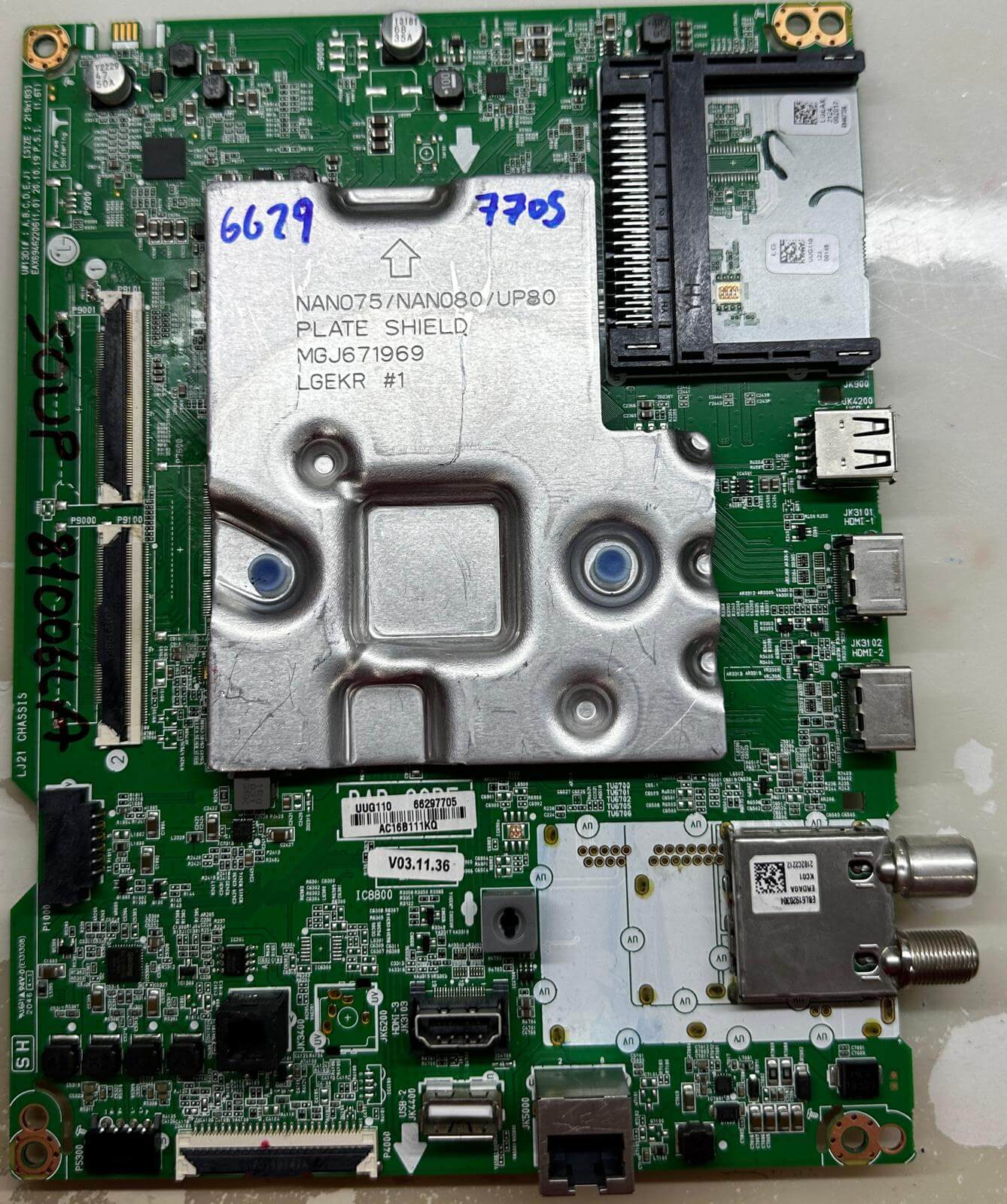 LG 50UP81006LA 66297705 EAX69462206 TV anakart